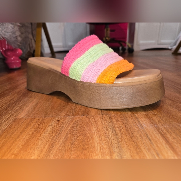 Aldo Pastel Rainbow Crotchet Sandals - Picture 16 of 16